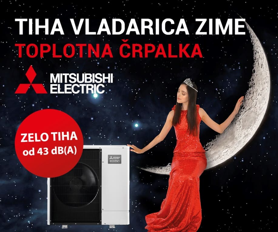 Zelo tiha zunanja enota v asortimaju toplotnih črpalk zrak-voda