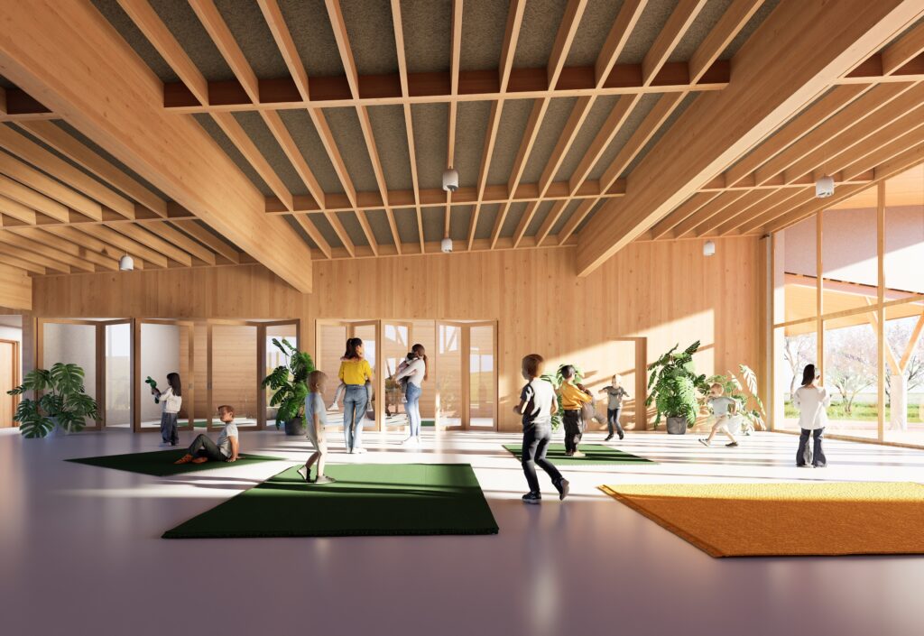 Vrtec Menges notranjost Volgemut architects d.o.o